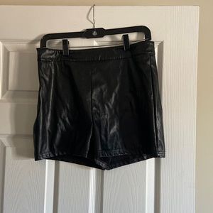 Leather shorts